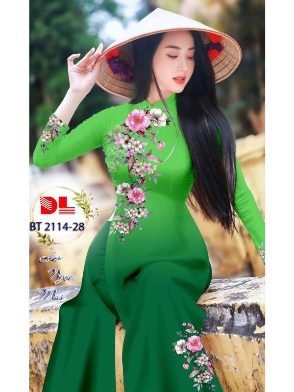 Vải Áo Dài Hoa In 3D AD BT2114 1